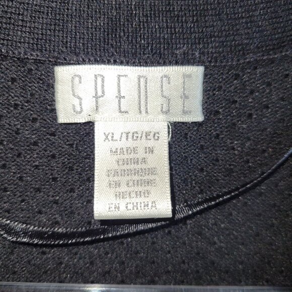 Spense Sweater Womens XL Black‎ Cardigan 3/4 Sleeve Hook & Eye Classic Essential - Picture 5 of 12